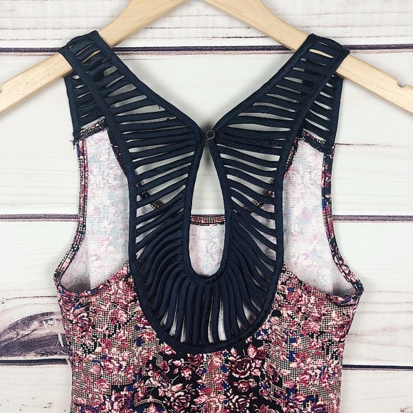 Free People Digital Damsel Pattern Pink Dress XS - Picture 8 of 9